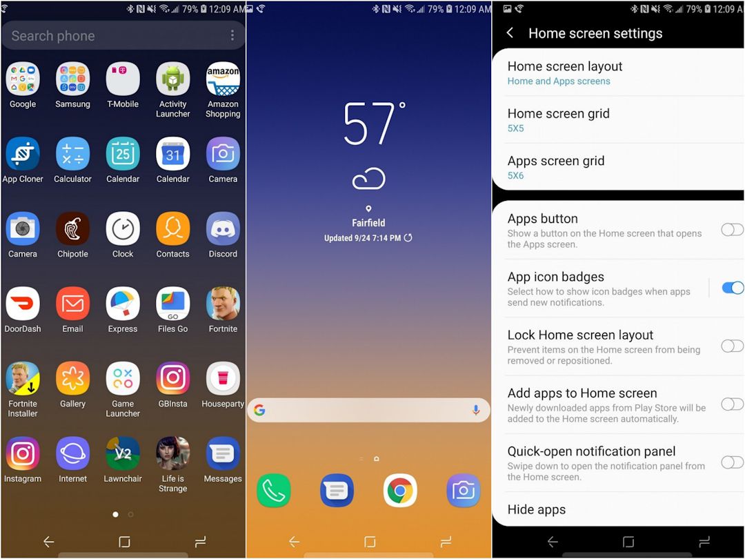 Launcher da Samsung Experience 10