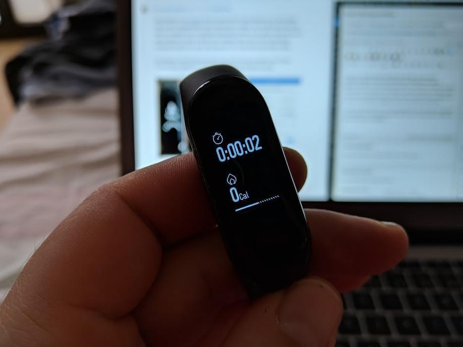 Mi Band 3 sessões de treinamento