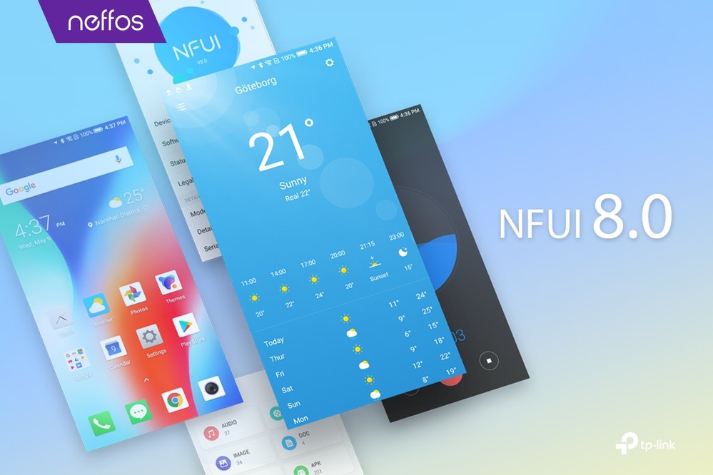 TP-Link anuncia personalização NFUI 8.0 para telefones Neffos