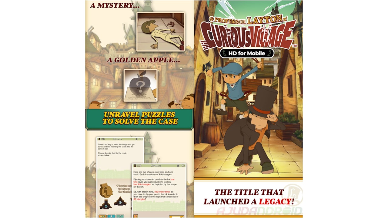 Professor Layton and the Curious Village chega ao Android em HD