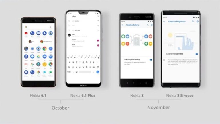 Nokia 6.1, Nokia 6.1 Plus, Nokia 8 e Nokia 8 Sirocco serão atualizados para o Android 9