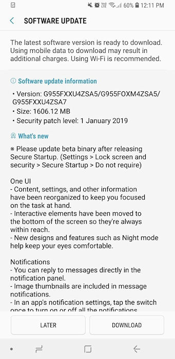 Galaxy S8 Android 9 Pie beta
