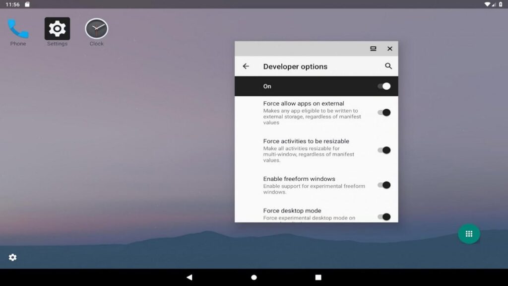 Android 10 (Android Q) Desktop Mode