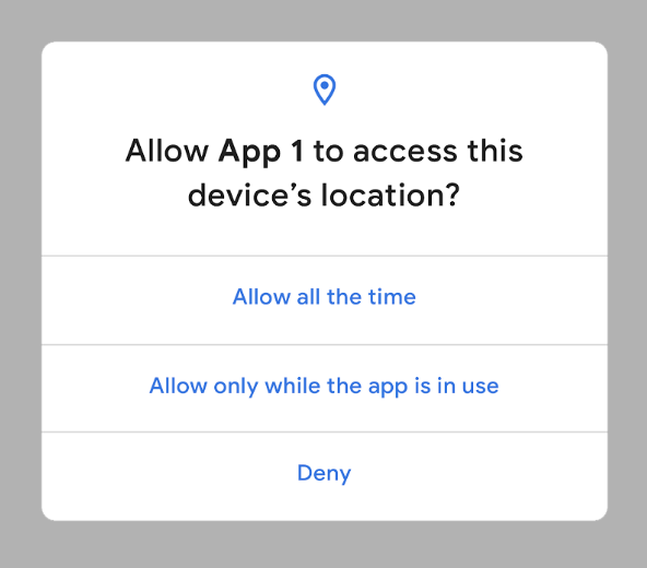 Android Q localização