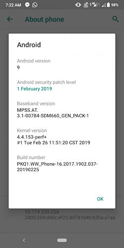 Asus ZenFone Max Pro M1 Android 9 Pie Beta