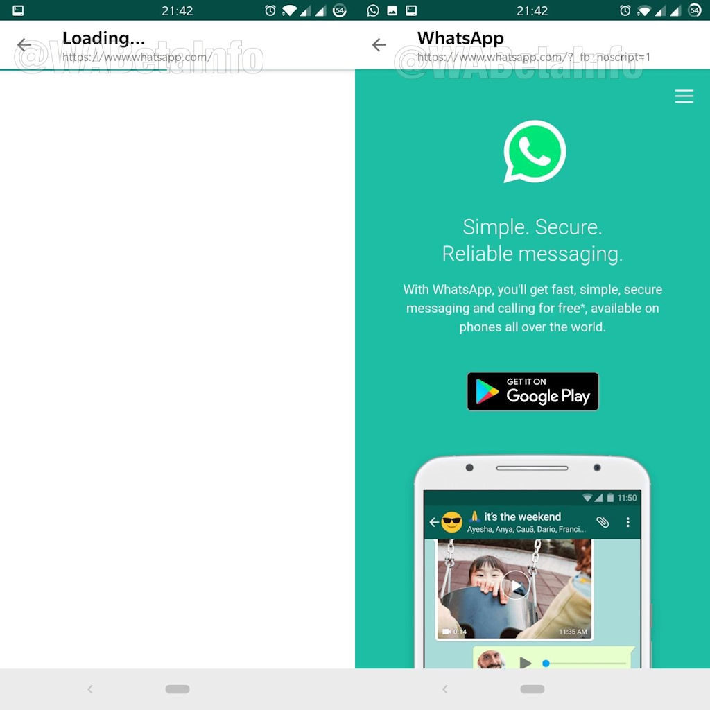 WhatsApp Navegador integrado