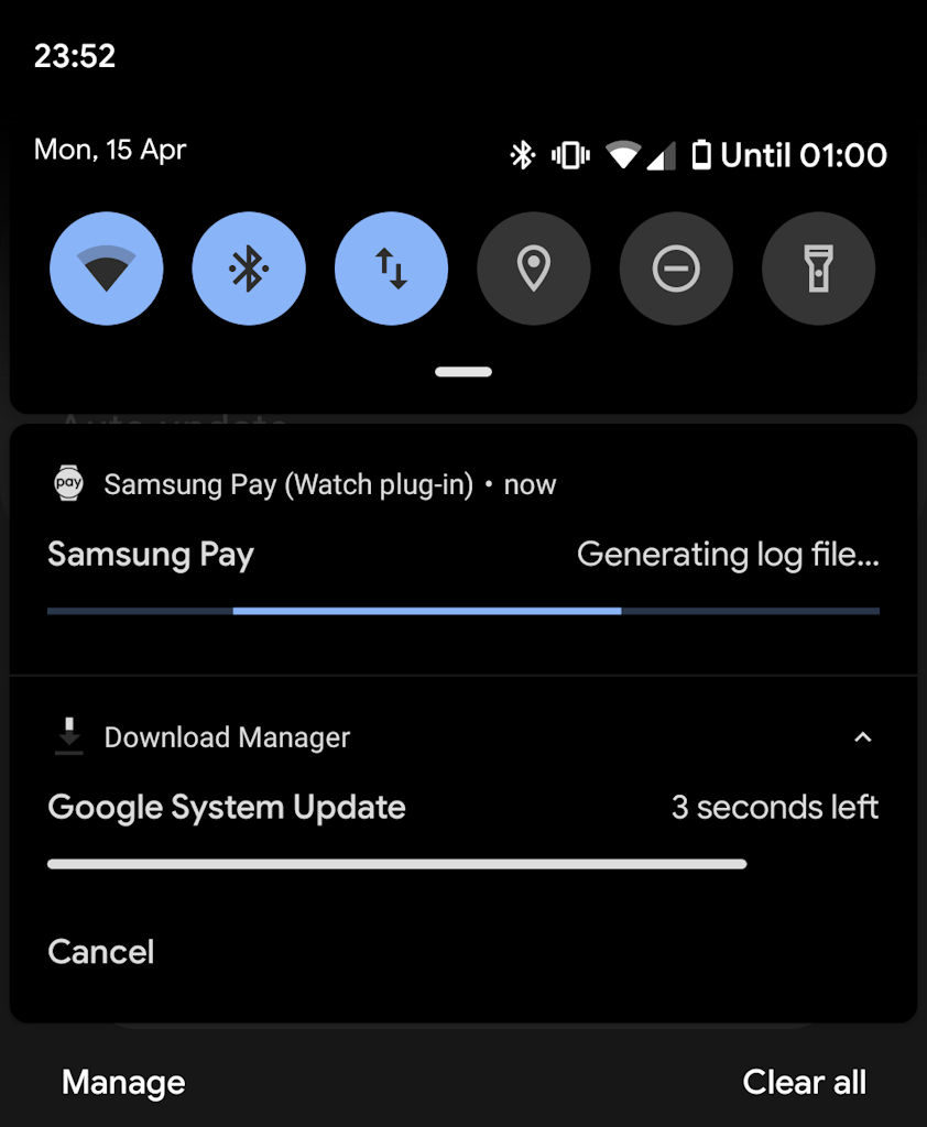 Android Q atualização pela loja Google Play
