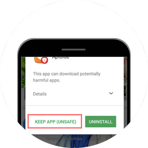 Aptoide Google Play informa que é perigoso