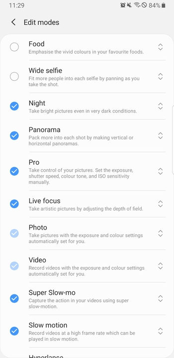 Modo noturno câmera Galaxy Note 9