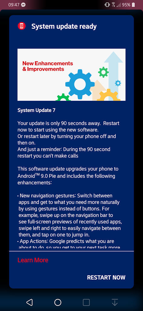 LG G7 Android 9 Pie