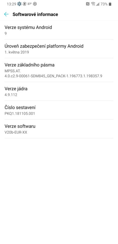 LG G7 Android 9 Pie