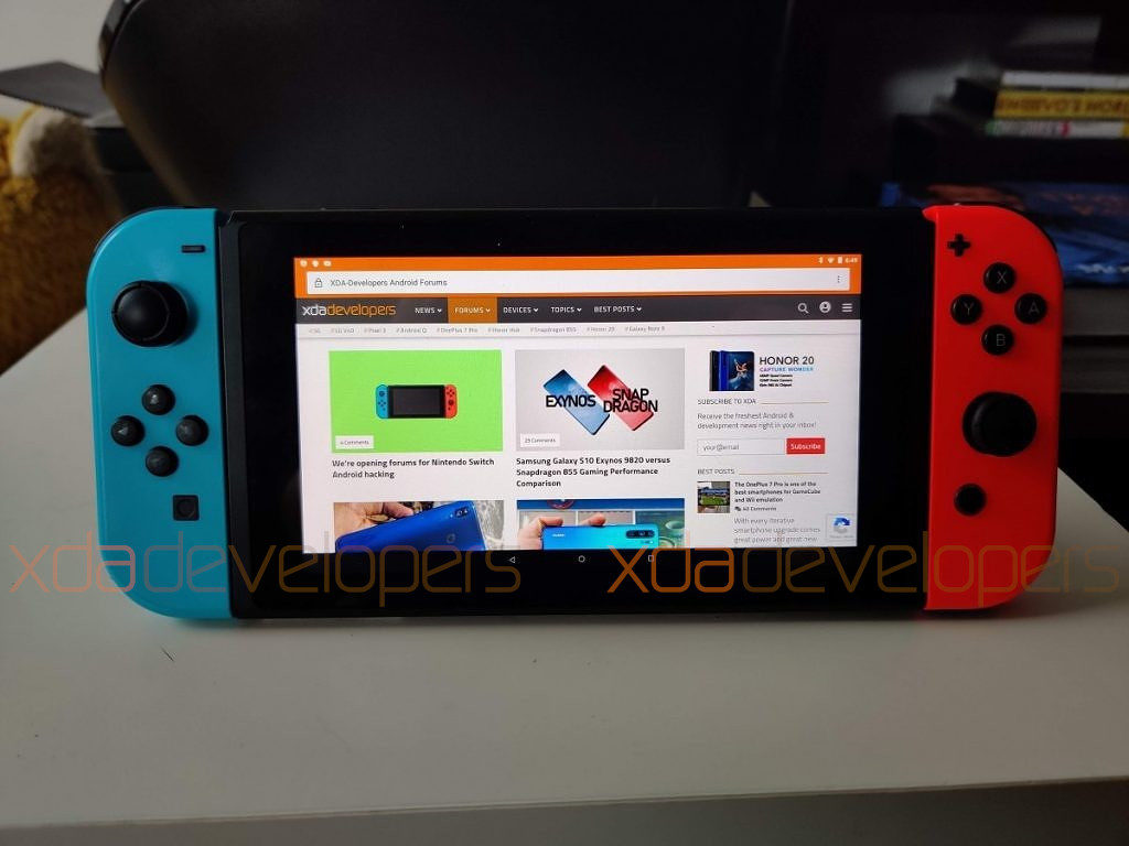 Nintendo Switch rodando o sistema Android