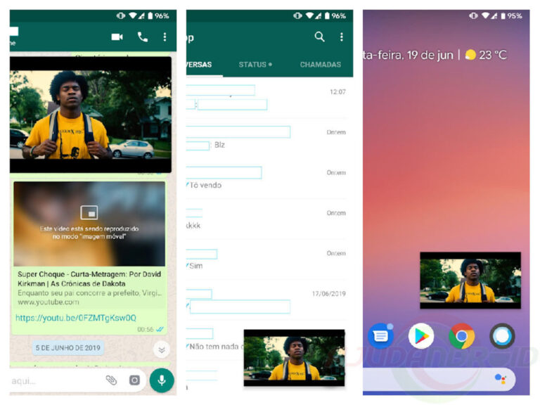 WhatsApp Beta Picture-in-Picture vídeos YouTube