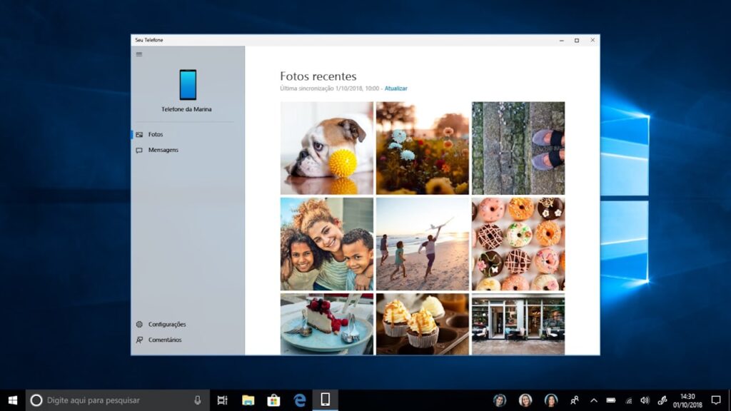 Aplicativo para Windows 10 Seu Telefone