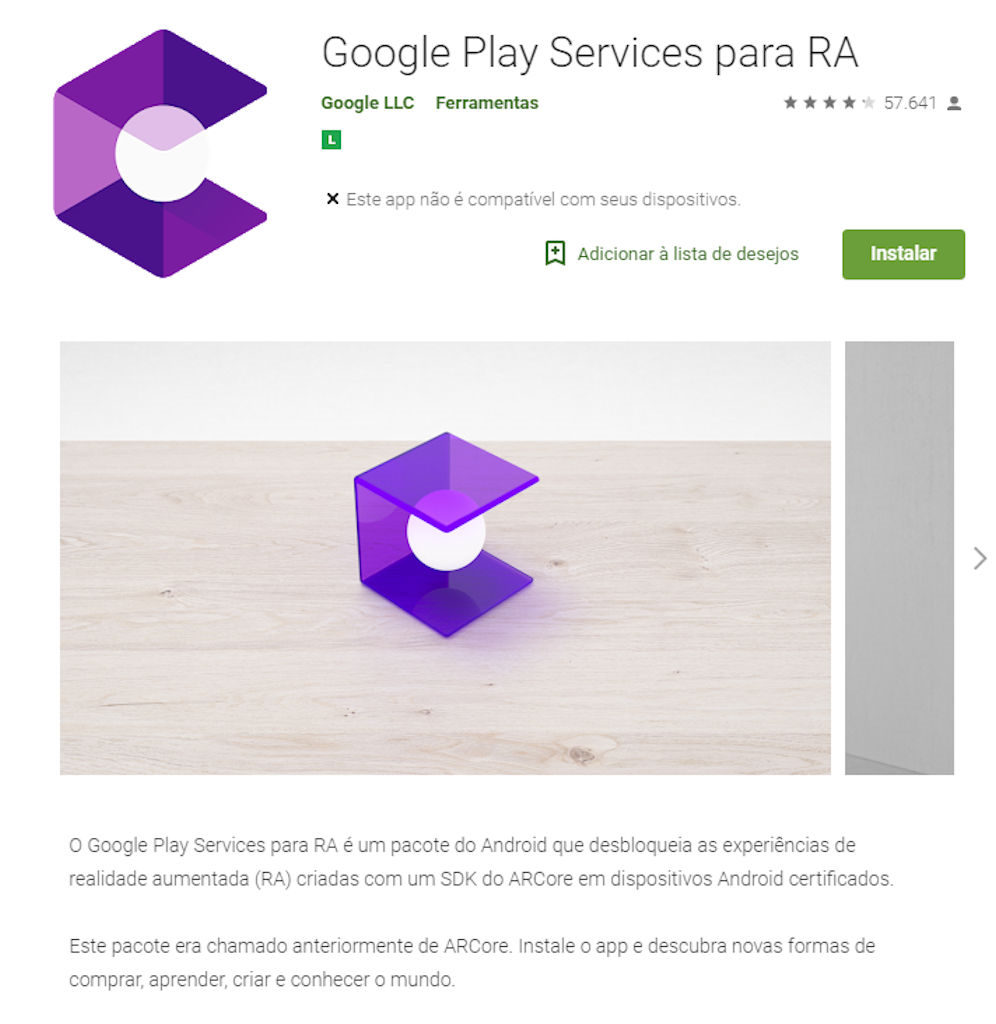 Google ARCore tem nome alterado para Google Play Services para RA