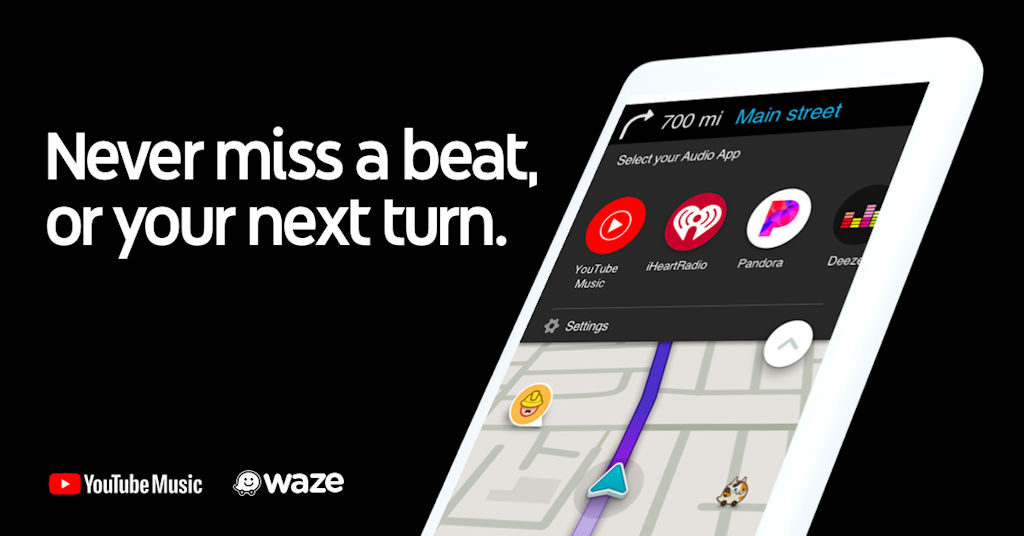 Integração Waze com YouTube Music Premium