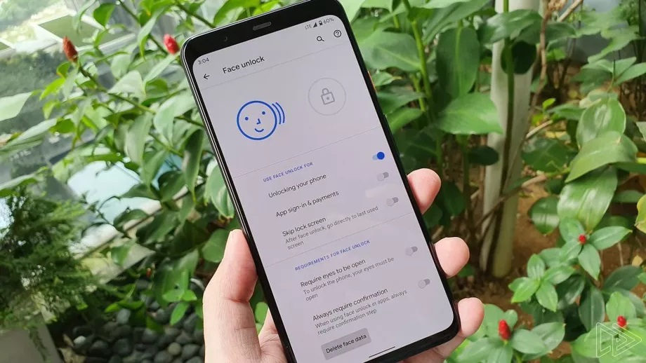 Google Pixel 4 desbloqueio facial