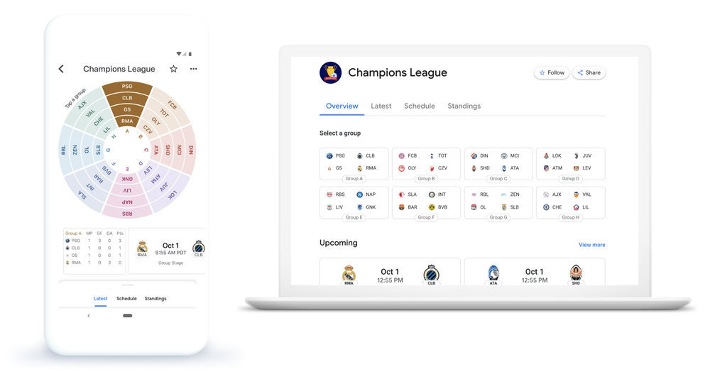 Liga dos Campeões Google Notícias