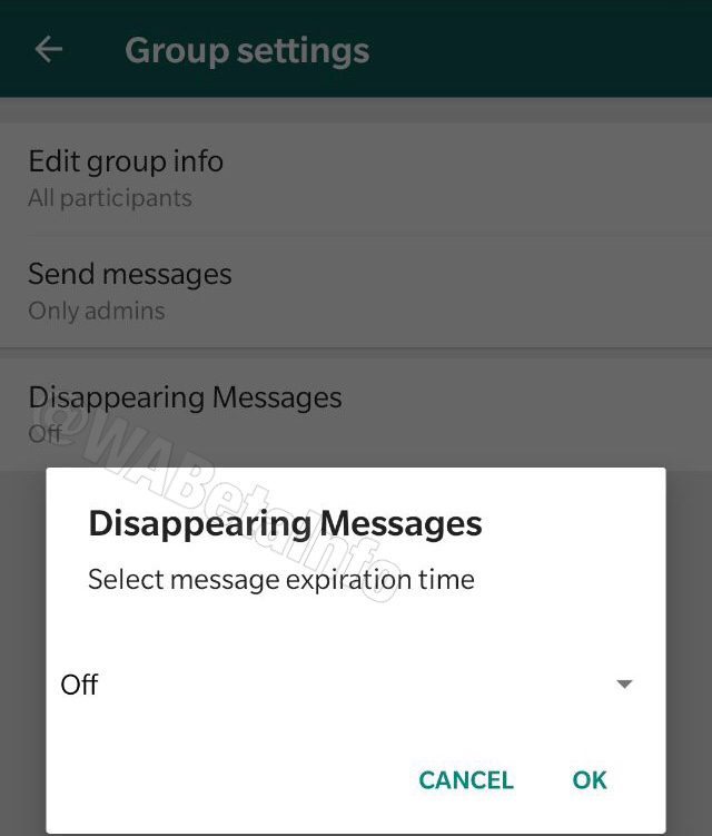 WhatsApp Beta disappearing messages (mensagens desaparecidas)