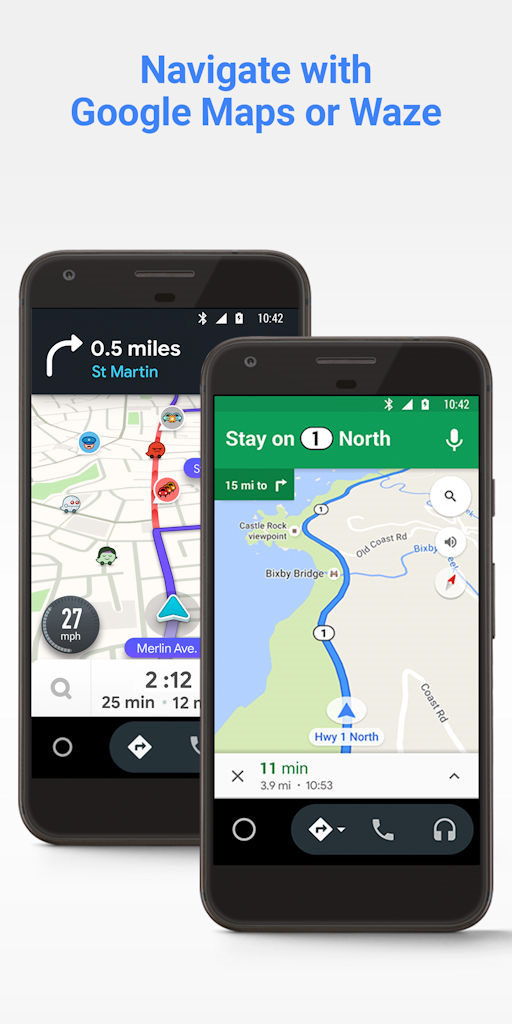 Aplicativo Android Auto p/ tela de smartphone