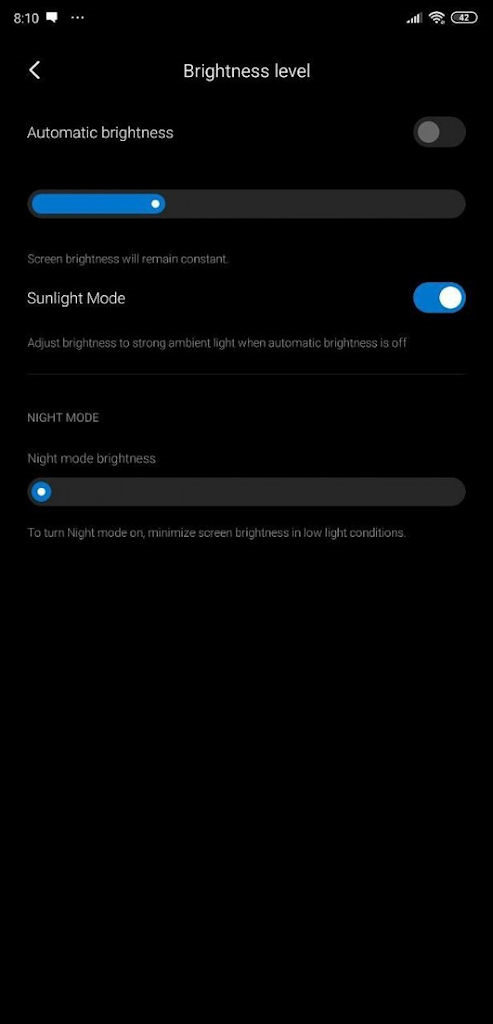 MIUI 11 Modo Luz Solar