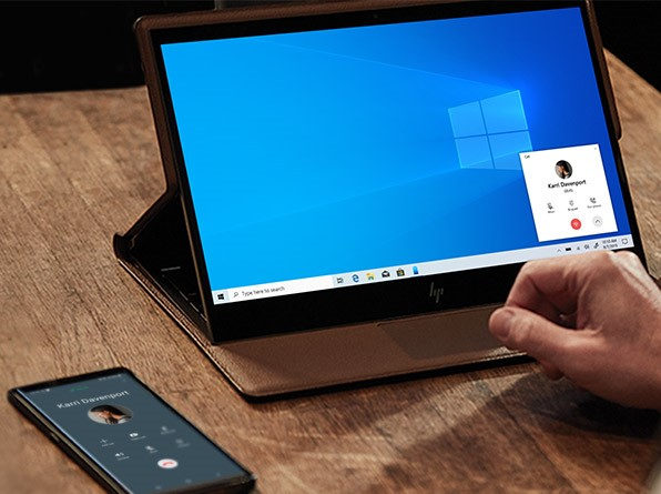 Aplicativo Seu Telefone Android e Windows 10 fazendo ligação