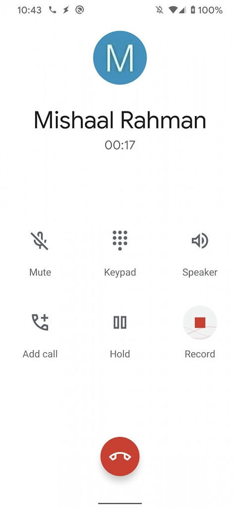 Gravação chamadas no app Telefone do Google