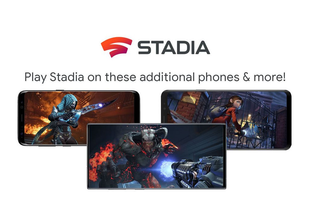 Google Stadia novos telefones