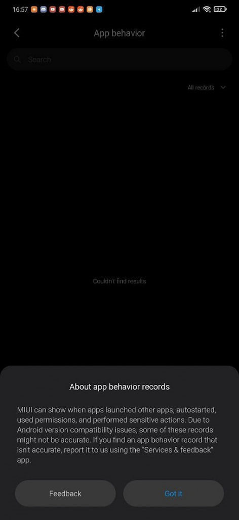 MIUI 11 App Behavior Records