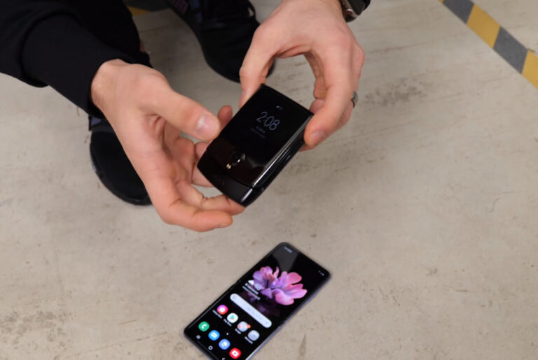 Motorola RAZR flexível e Galaxy Z Flip passam por teste de queda