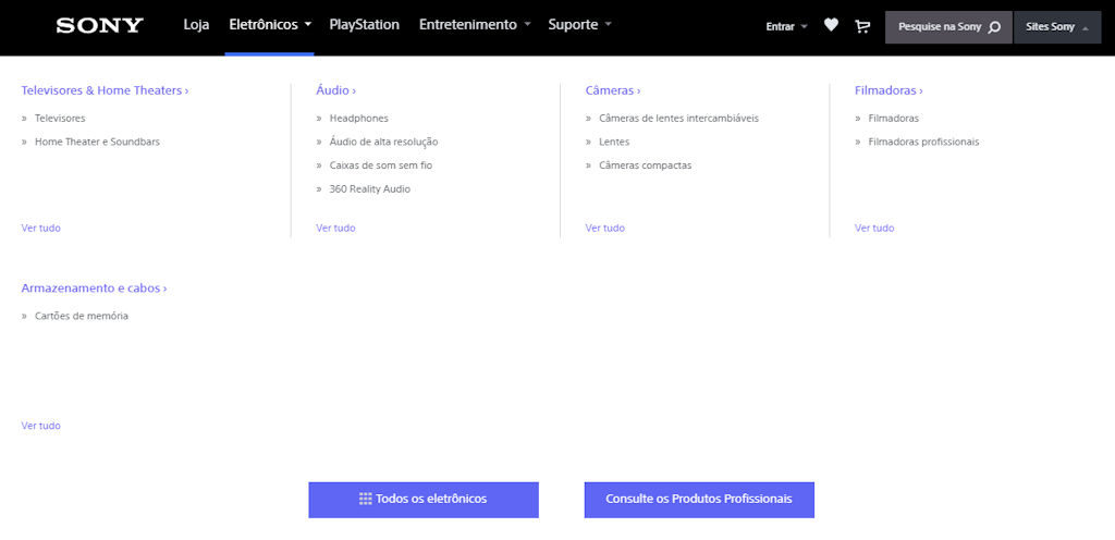 Site Sony Mobile é redirecionado para site da Sony