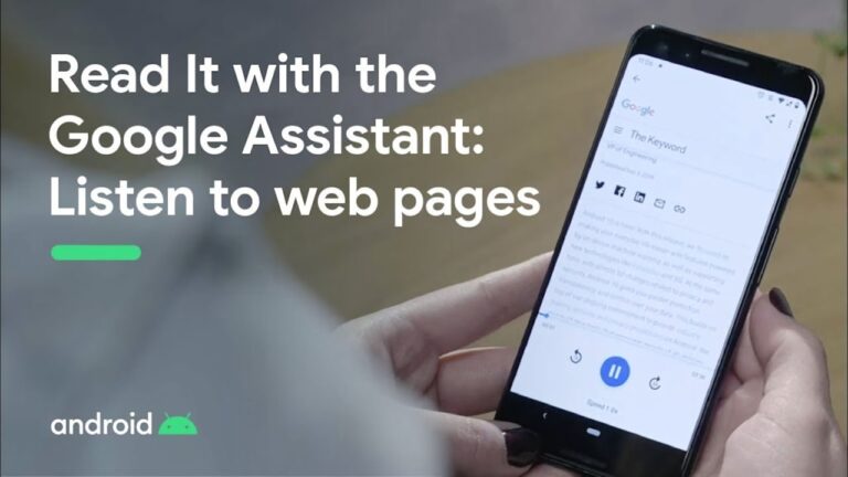 Google Assistente lê páginas da Web