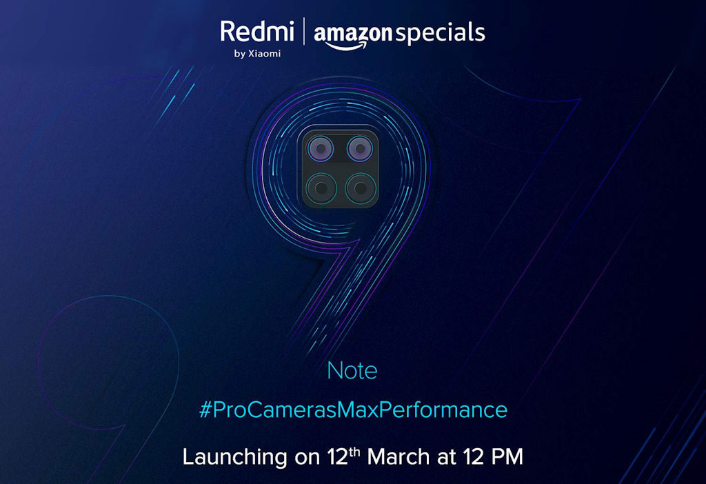 Redmi Note 9 apresentação no dia 12, foco do telefone será câmeras
