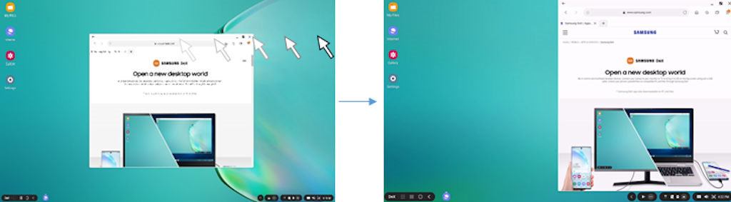 Samsung DeX tela dividida