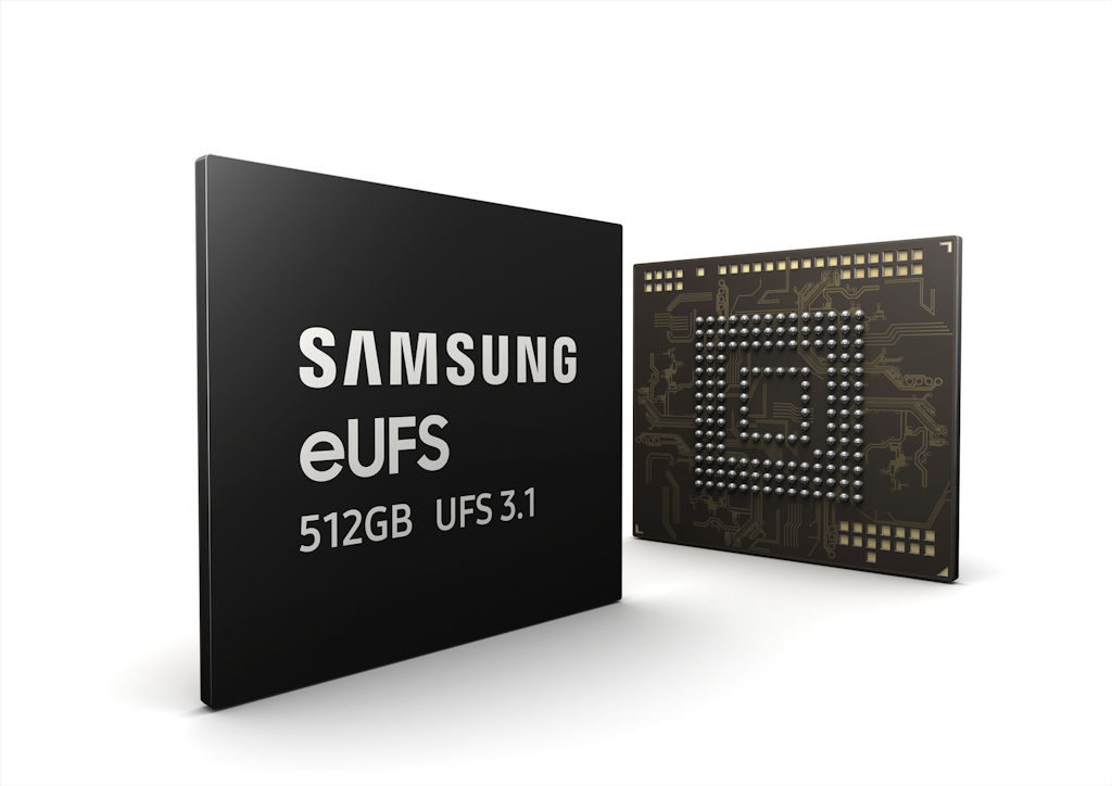 Samsung memória UFS 3.1 de 512GB para telefones