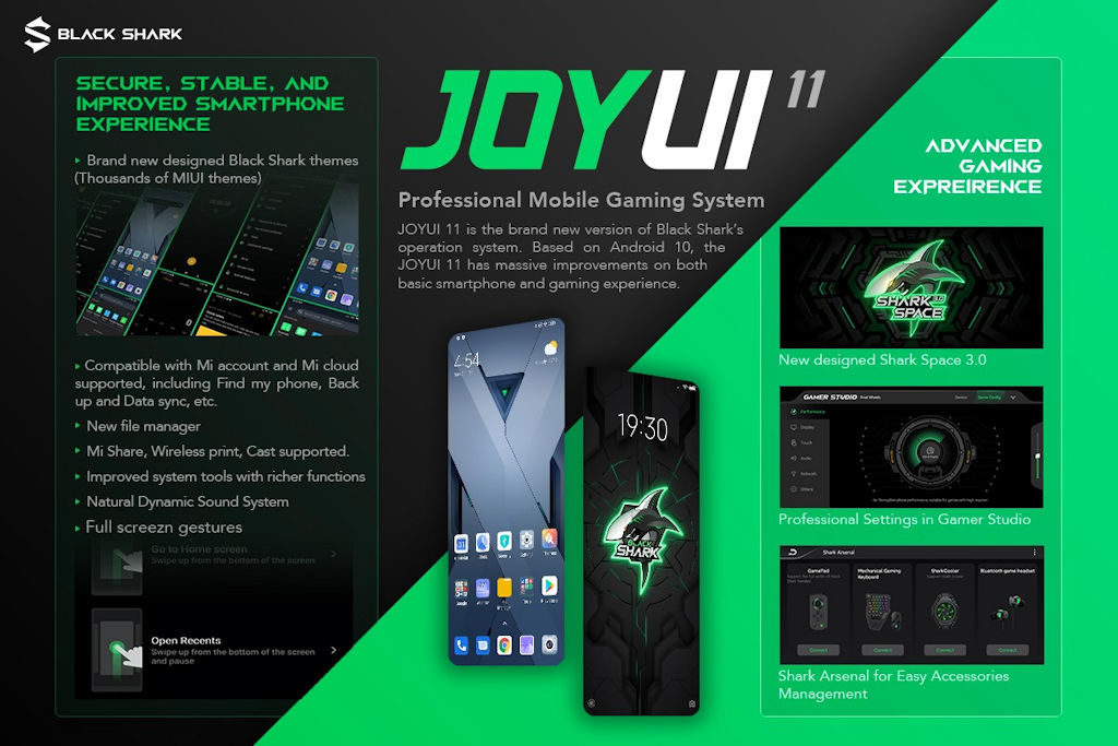 Black Shark personalização Joy UI 11 novidades