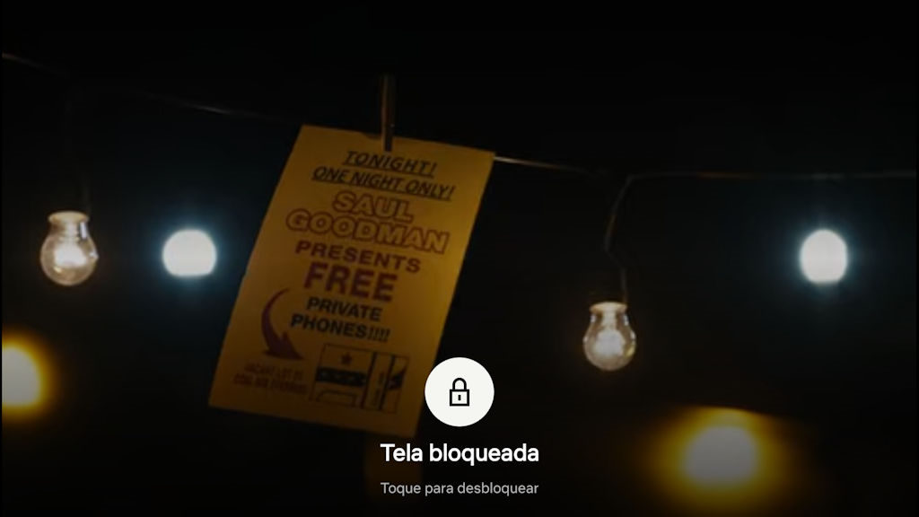 Netflix bloqueio de tela