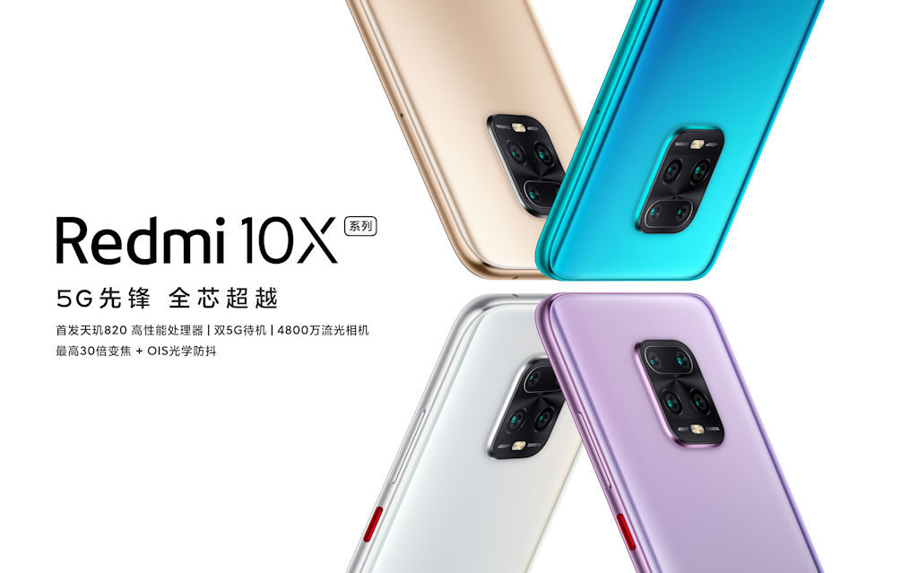 Redmi 10X é anunciado em versões com 4G, 5G e Pro 5G