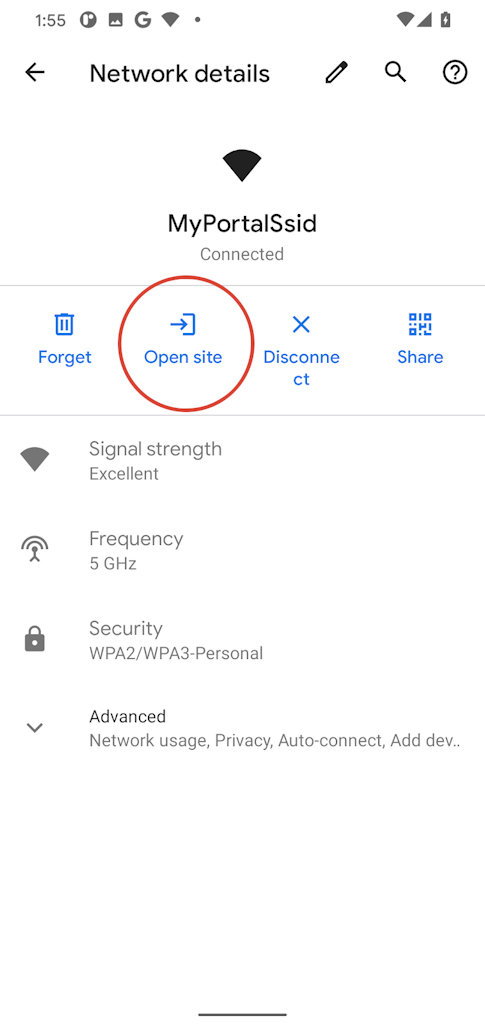 Android 11 acesso facilitado ao Wi-Fi público