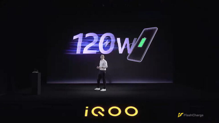 iQOO carregamento rápido de 120W FlashCharge
