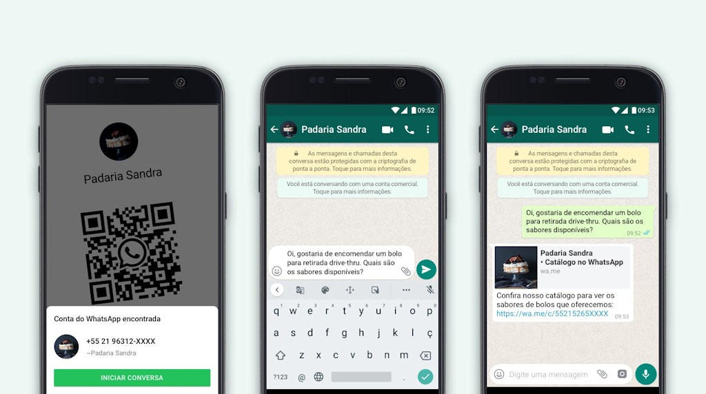WhatsApp Business código QR para empresas e lojas