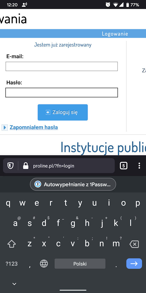 Android 11 preenchimento automático integrado ao teclado