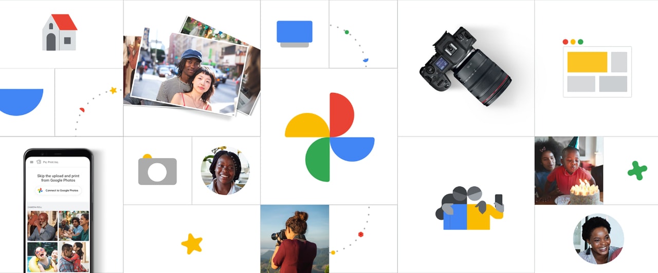 Google Fotos em câmera Canon