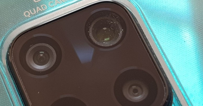 Redmi Note 9 câmera com poeira