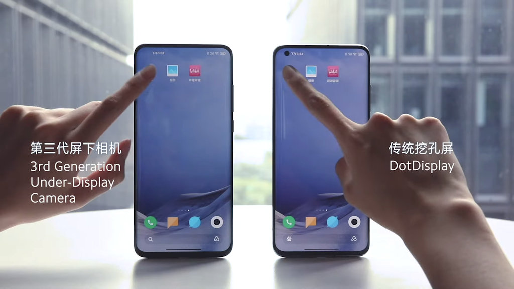 Xiaomi câmera frontal abaixo da tela