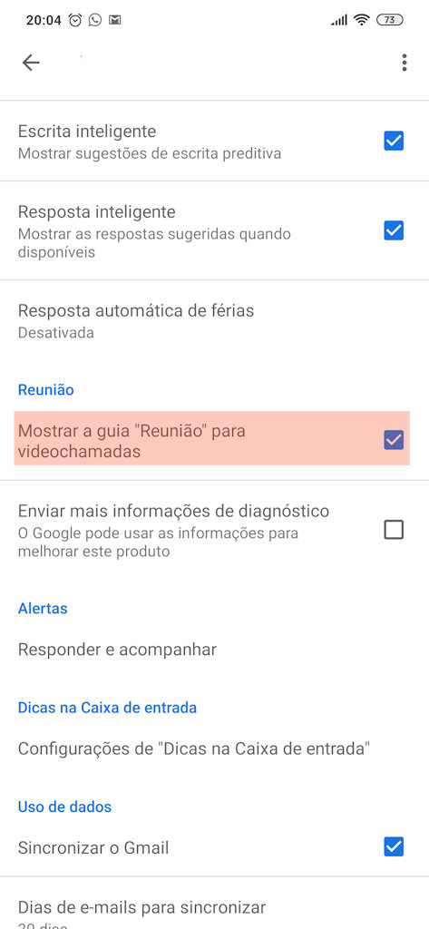 Gmail recebe Google Meet (reunião) vídeochamada