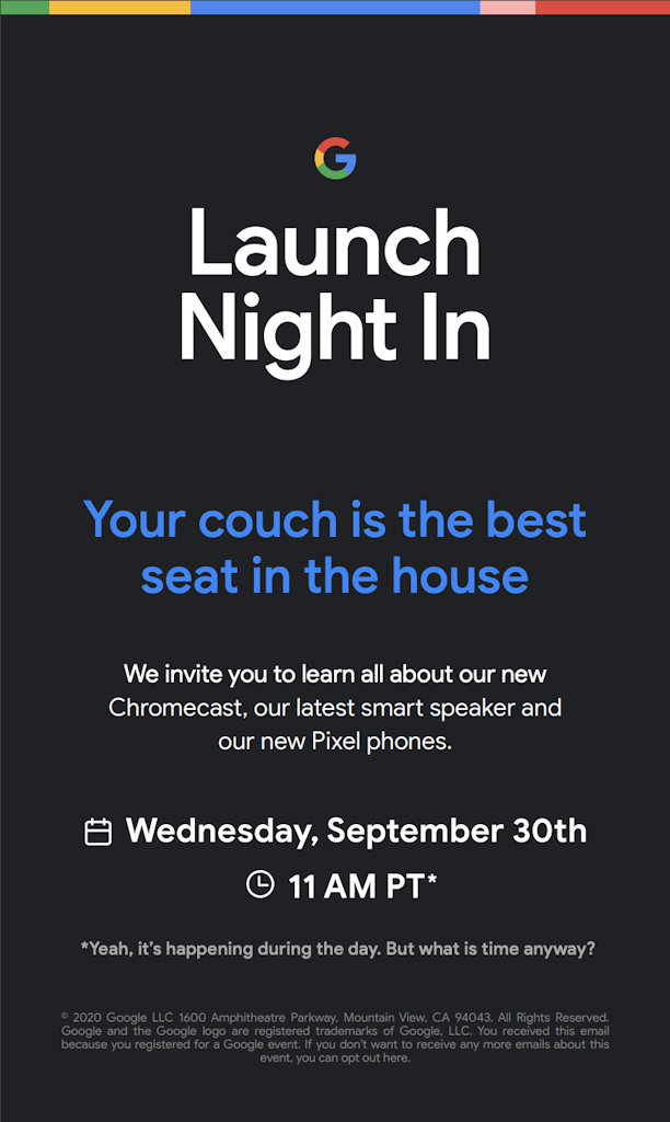 Launch Night In evento do Google