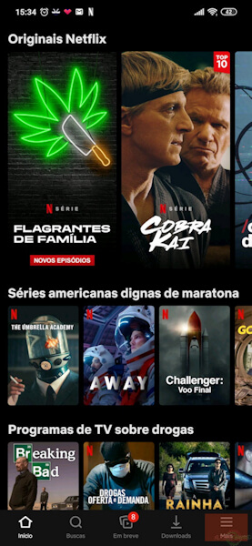 Netflix qualidade máxima de reprodução no Android