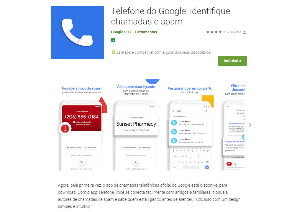 Telefone do Google: identifique chamadas e spam