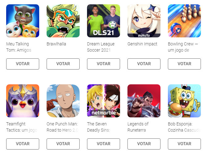 Google Play Vote nos melhores games de 2020